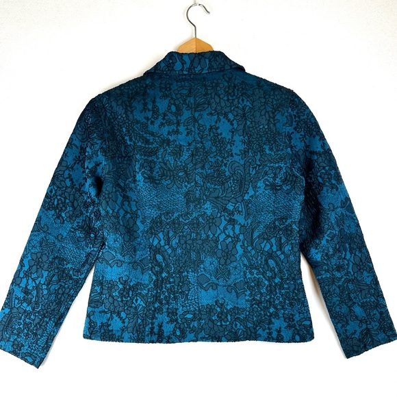 Chico's Lace Floral Blazer Office Party - Picture 3 of 7